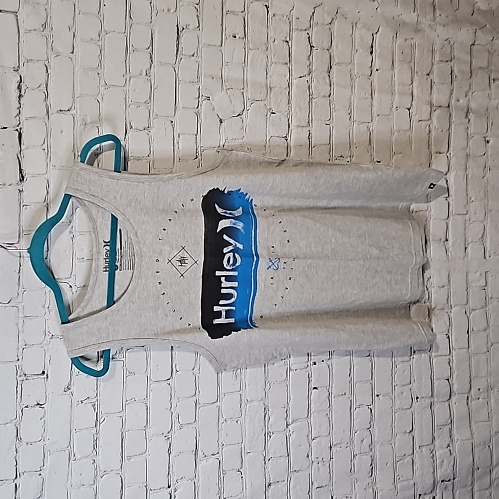 Hurley Gray Tank Top with Blue and Black Logo